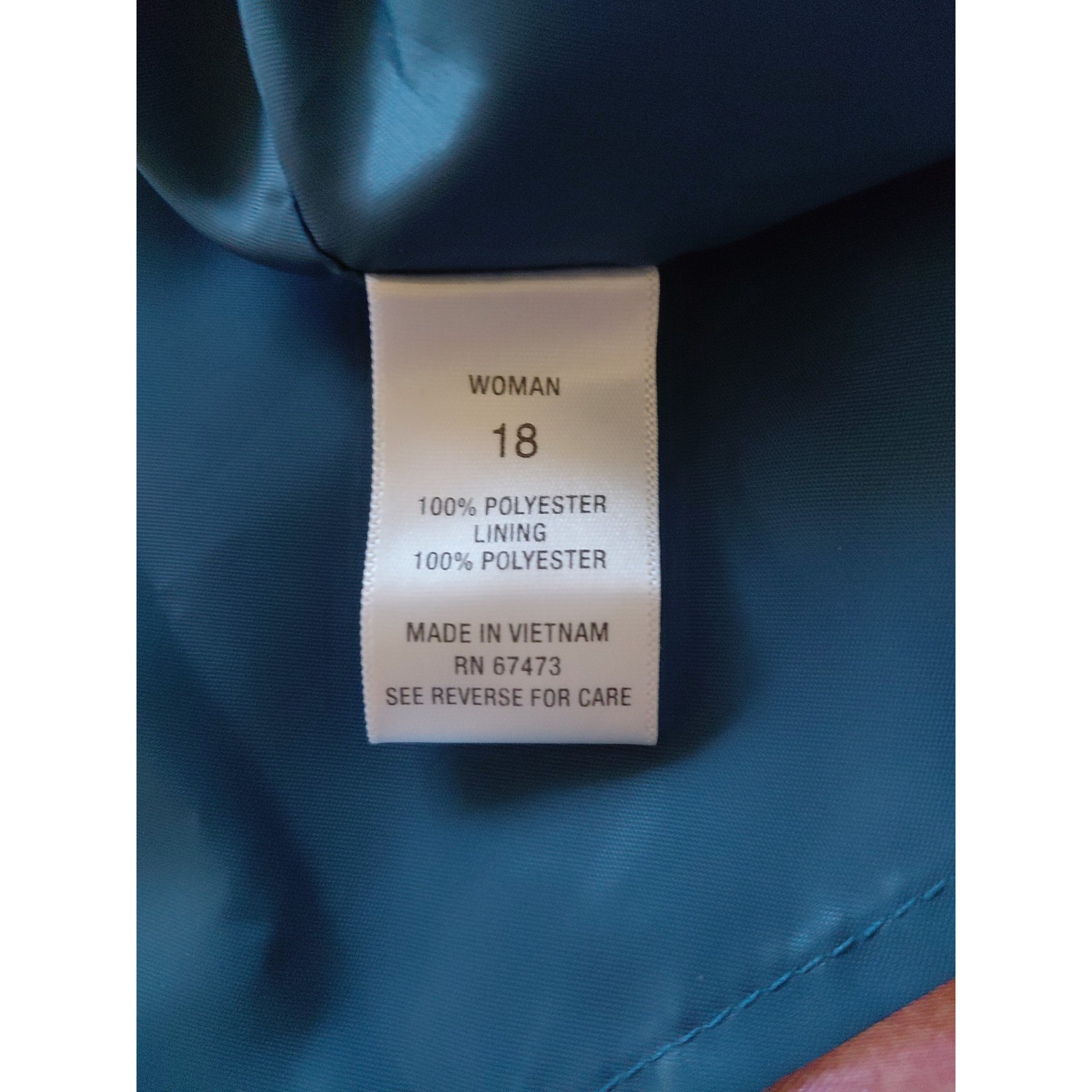 Roz & Ali Size 18 Aline Dress Blue Pink Floral Sleeveless Lined Dressy Nwot — image 7 of 8